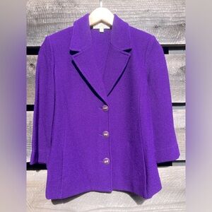 St. John Collection Knit Jacket | Size 4 | Color: Purple